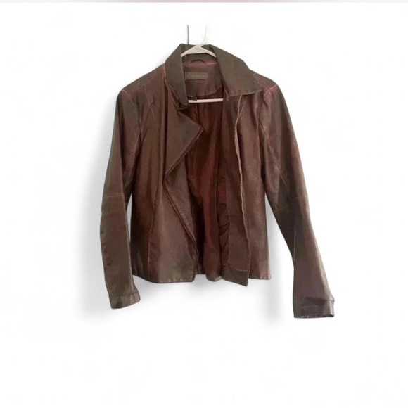 Bagatelle Vintage-Inspired Vegan Leather Jacket Medium - Picture 1 of 6
